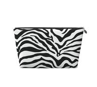Patrón de Cebra Blanco Negro, Bolsa de artículos de tocador Bolsa de Maquillaje Bolsa de cosméticos Bolsa de artículos de tocador de Viaje portátil