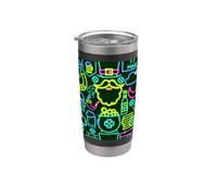 Patrón de celebración irlandesa de la suerte del arco iris del 17 de marzo Vaso térmico de acero inoxidable de doble pared