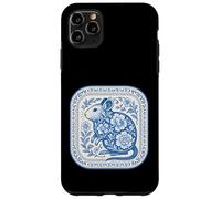 Patrón de cerámica floral Degu azul de Delft Carcasa para iPhone 11 Pro Max