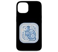 Patrón de cerámica floral Degu azul de Delft Carcasa para iPhone 13