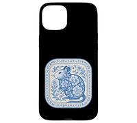 Patrón de cerámica floral Degu azul de Delft Carcasa para iPhone 15 Plus