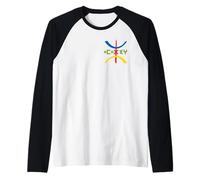 Patrón de cerámica Kabyle Antigua - Cultura gráfica bereber Camiseta Manga Raglan