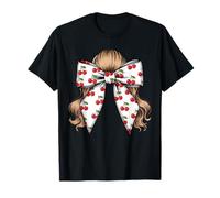 Patrón de Cereza Coqueta Arco Lindo Cerezas Frutas Camiseta