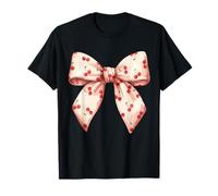 Patrón de Cereza Coqueta Arco Lindo Cerezas Frutas Camiseta