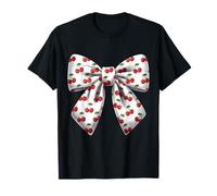 Patrón de Cereza Coqueta Arco Lindo Cerezas Frutas Camiseta