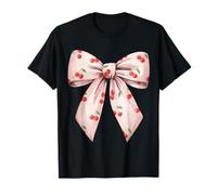 Patrón de Cereza Coqueta Arco Lindo Cerezas Frutas Camiseta