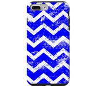 Patrón de cheurón Azul Envejecido en Zigzag Carcasa para iPhone 7 Plus/8 Plus
