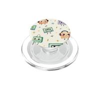 Patrón de Cinta de Casete Colorido Retro Amante de la música Vintage PopSockets PopGrip para MagSafe