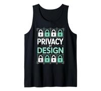 Patrón de Circuito de candado de Seguridad Privacy by Design Tech Camiseta sin Mangas