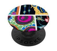Patrón de collage Art Deco y Art Nouveau PopSockets PopGrip Adhesivo