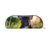 Patrón de comida Impresión divertida Bolsa de maquillaje Bolsa de maquillaje Bolsas de maquillaje Bolsa de almacenamiento de viaje Bolsa de aseo Bolsas de recepción Bolsa de lápices, Perro Pug Negro