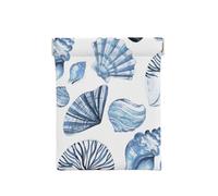 Patrón de Conchas Azules sobre Blanco, Squeeze Top Wallet Bolsa de Almacenamiento para Mujer Monedero pequeño Bolsa de Cambio