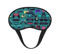 Patrón de controlador de juegos, comodidad integral, juego de dormir, antifaz para dormir, antifaz para mujeres y hombres, viajes, yoga