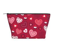 Patrón de corazón de Amor de San Valentín, Bolsa de artículos de tocador Bolsa de Maquillaje Bolsa de cosméticos Bolsa de artículos de tocador de Viaje portátil