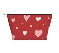 Patrón de corazón de San Valentín, Bolsa de artículos de tocador Bolsa de Maquillaje Bolsa de cosméticos Bolsa de artículos de tocador de Viaje portátil