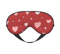 Patrón de corazón de San Valentín, Cubreojos completos Antifaz bloqueador de luz Antifaz para dormir Antifaz suave con los ojos vendados Noche