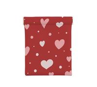 Patrón de corazón de San Valentín, Squeeze Top Wallet Bolsa de Almacenamiento para Mujer Monedero pequeño Bolsa de Cambio