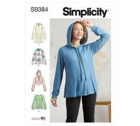 Patrón De Costura Para Sudaderas De Dama SIMPLICITY 9384 Tallas 6-14 Y 16-24