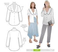 Patrón de costura Style Arc - Camisa tejida Kennie (tallas 04-16)