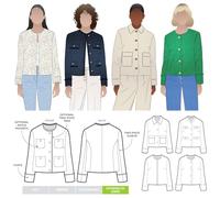 Patrón de costura Style Arc - Chaqueta tejida Delphine (tallas 04-16)