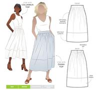 Patrón de costura Style Arc - Falda tejida Memphis (tallas 10-22)