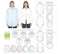 Patrón de costura Style Arc - Paquete de camisas tejidas Clayton (tallas 10-22)