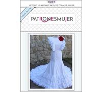 Patrón de Costura: Vestido Flamenco de Mujer con bata de cola - Tutorial en Vídeo y Patrón Multitalla en Papel (Tallas 36 a 52) para Hacerlo Tú Misma.