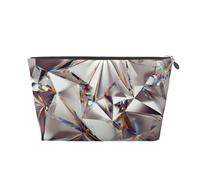 Patrón de Cristal de Diamante Abstracto con Purpurina Impreso, Bolsa de artículos de tocador Bolsa de Maquillaje Bolsa de cosméticos Bolsa de artículos de tocador de Viaje portátil