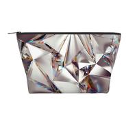 Patrón de Cristal de Diamante Abstracto con Purpurina Impreso, Bolsa de artículos de tocador Bolsa de Maquillaje Bolsa de cosméticos Bolsa de artículos de tocador de Viaje portátil