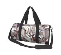 Patrón de Cristal de Diamante Abstracto con Purpurina Impreso, Bolsa de Viaje de Gran Capacidad, Bolso Redondo, Bolsa de Viaje Deportiva, Bolsa de Mano, Bolsa de Fitness