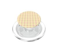 Patrón de Cuadros estéticos a Cuadros de Cuadros Amarillos y Rosas PopSockets PopGrip para MagSafe
