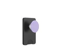 Patrón de Cuadros estéticos a Cuadros púrpura PopSockets PopWallet para MagSafe