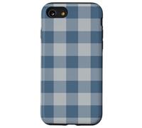 Patrón de cuadros grandes de cuadros azules Carcasa para iPhone SE (2020) / 7 / 8