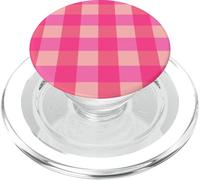 Patrón de Cuadros Rosa Intenso a Cuadros de Acuarela a Cuadros Rosa Intenso PopSockets PopGrip para MagSafe