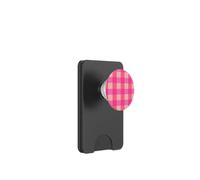Patrón de Cuadros Rosa Intenso a Cuadros de Acuarela a Cuadros Rosa Intenso PopSockets PopWallet para MagSafe