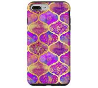 Patrón de cuatrifolio marroquí Rosa Amarillo Chic Ogee Carcasa para iPhone 7 Plus/8 Plus