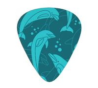 Patrón de delfines,12 púas de guitarra, 3 grosores diferentes para guitarra acústica, bajo y ukelele
