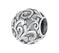 Patrón de desplazamiento encanto encanto de plata esterlina 925 se adapta para pulsera Pandora, SCC3117