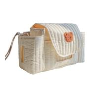 Patrón de dibujos animados para cochecito de bebé, bolsa colgante de gran capacidad, organizador de almacenamiento, bolso de transporte con bolsillos, bolsa organizadora para cochecito