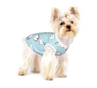 Patrón de Dientes Diente Caricatura Dental,Camiseta de algodón sin Mangas para Mascotas, Chaleco Transpirable, Suave y elástico para Cachorros,M