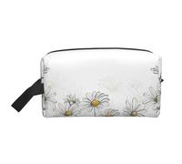 Patrón de diseño de Margaritas, Bolsa de Maquillaje Bolsa de cosméticos Bolsa de artículos de tocador de Viaje portátil Organizador de Bolsa de Maquillaje