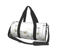 Patrón de diseño de Margaritas, Bolsa de Viaje de Gran Capacidad, Bolso Redondo, Bolsa de Viaje Deportiva, Bolsa de Mano, Bolsa de Fitness