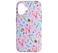 Patrón de diseño Femenino Love Baseball Pink Coquette para niñas Carcasa para iPhone 16