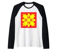 Patrón de edredón Hawaiano Royal Hawaii Ali'I Island Heritage Camiseta Manga Raglan