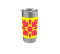 Patrón de edredón hawaiano Royal Hawaii Ali'i Island Heritage Vaso térmico de acero inoxidable de doble pared