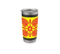 Patrón de edredón hawaiano Royal Hawaii Ali'i Island Heritage Vaso térmico de acero inoxidable de doble pared
