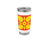 Patrón de edredón hawaiano Royal Hawaii Ali'i Island Heritage Vaso térmico de acero inoxidable de doble pared
