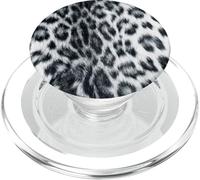 Patrón De Estampado De Animales Salvajes Leopardo De Nieve PopSockets PopGrip para MagSafe