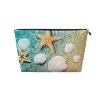 Patrón de Estrellas de mar y Conchas, Bolsa de artículos de tocador Bolsa de Maquillaje Bolsa de cosméticos Bolsa de artículos de tocador de Viaje portátil
