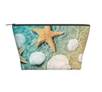 Patrón de Estrellas de mar y Conchas, Bolsa de artículos de tocador Bolsa de Maquillaje Bolsa de cosméticos Bolsa de artículos de tocador de Viaje portátil